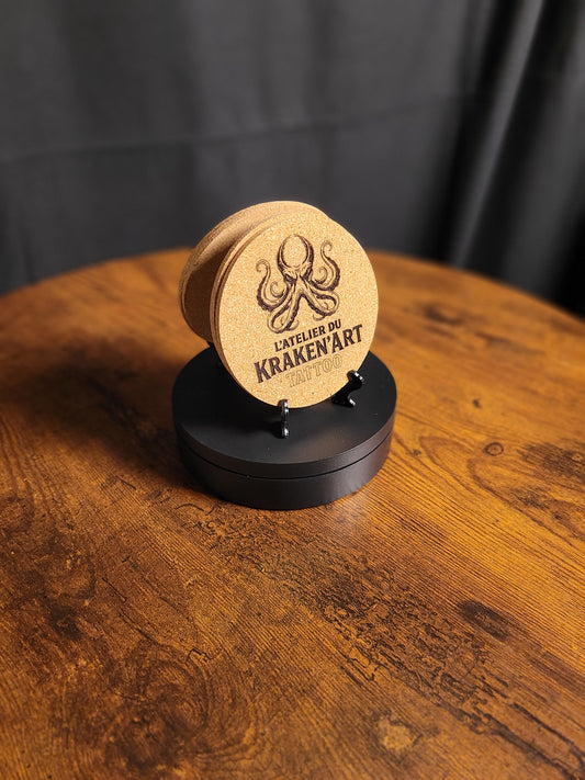 Dessous de verre gravés - Kraken'Art Tattoo