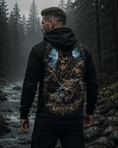 Sweat à capuche zippé KRKN’INK –  Viking Tattoo