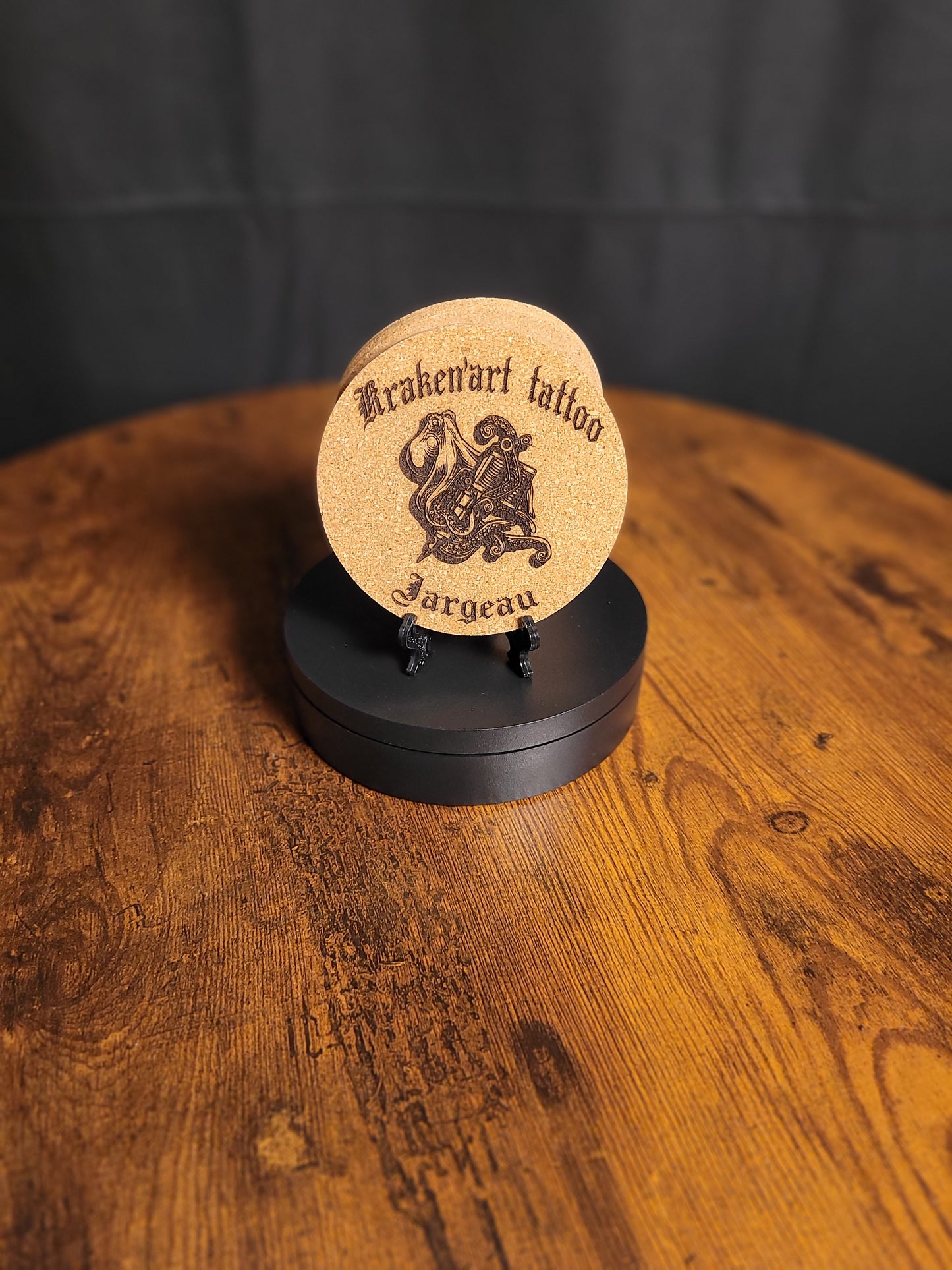 Dessous de verre gravés - Kraken'Art Tattoo