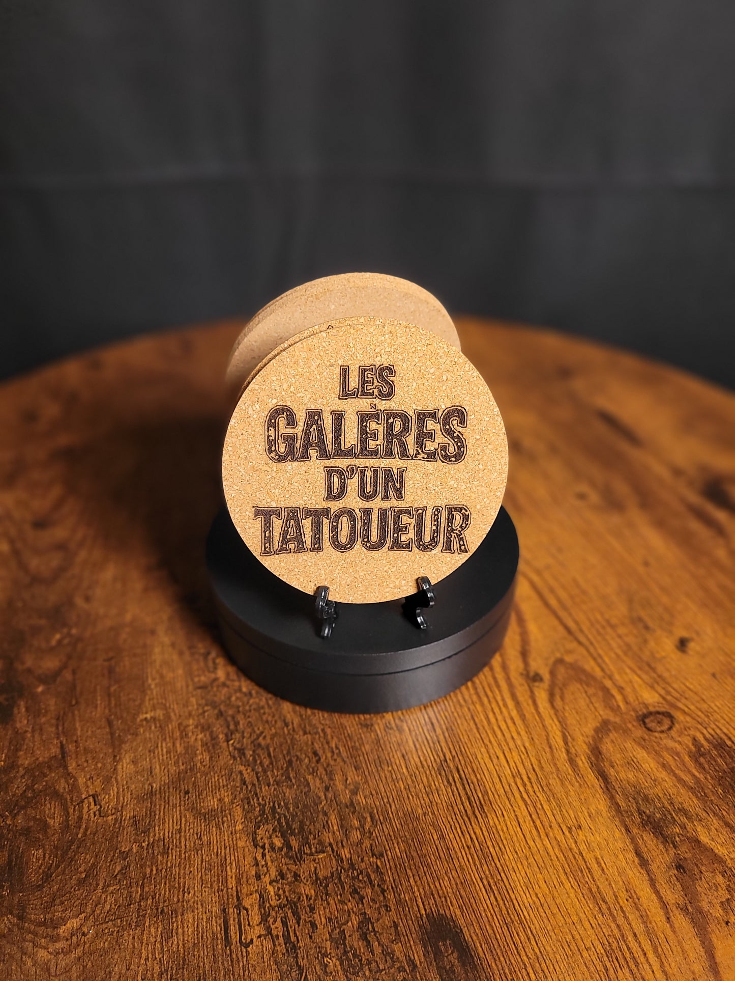 Dessous de verre gravés - Kraken'Art Tattoo