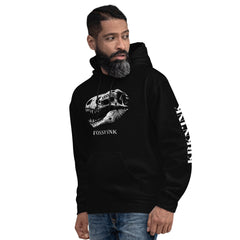 Hoodie KRKN’INK Fossil Ink Skull avec crâne fossilisé et style tattoo dark art