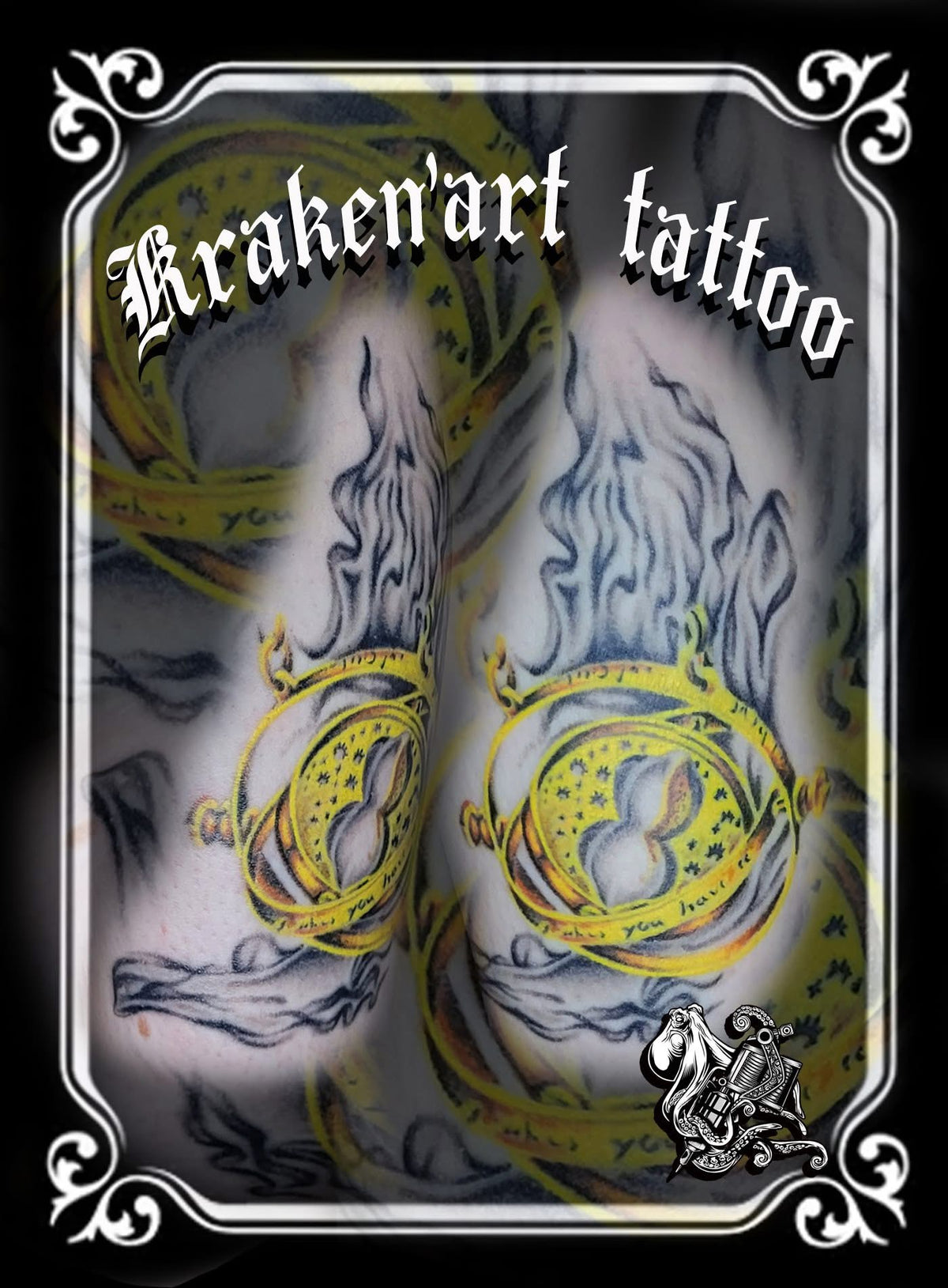 Tatouage Geek Harry Potter black and grey, full color