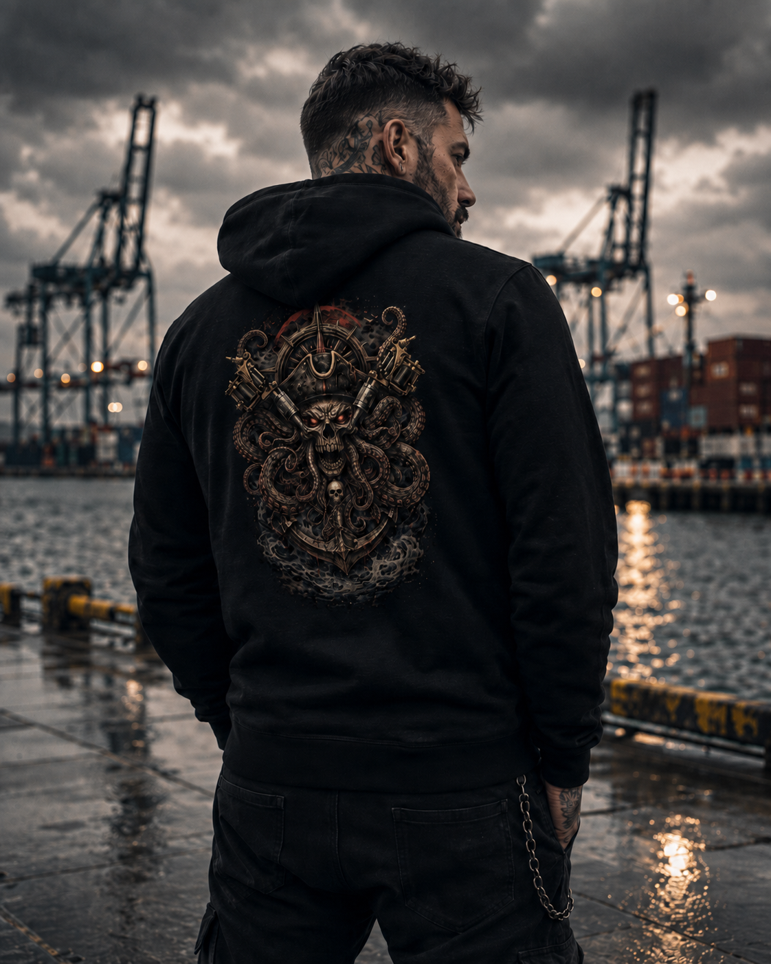Sweat à capuche KRKN’INK – Pirate Tattoo