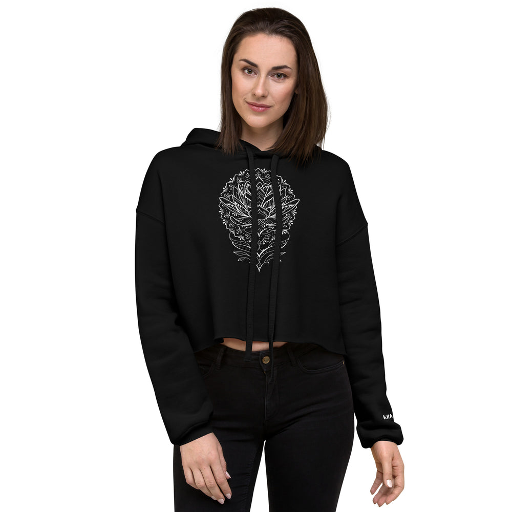 Sweat crop-top femme KRKN’INK Signature Mandala avec design tattoo graphique