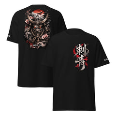T-shirt KRKN’INK Crimson Samurai style tattoo japonais avec samouraï et soleil rouge