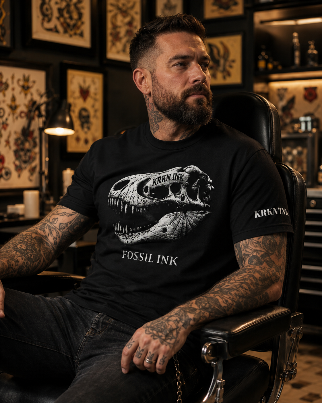 T-shirt KRKN’INK – Fossil Ink | Signature Skull Edition