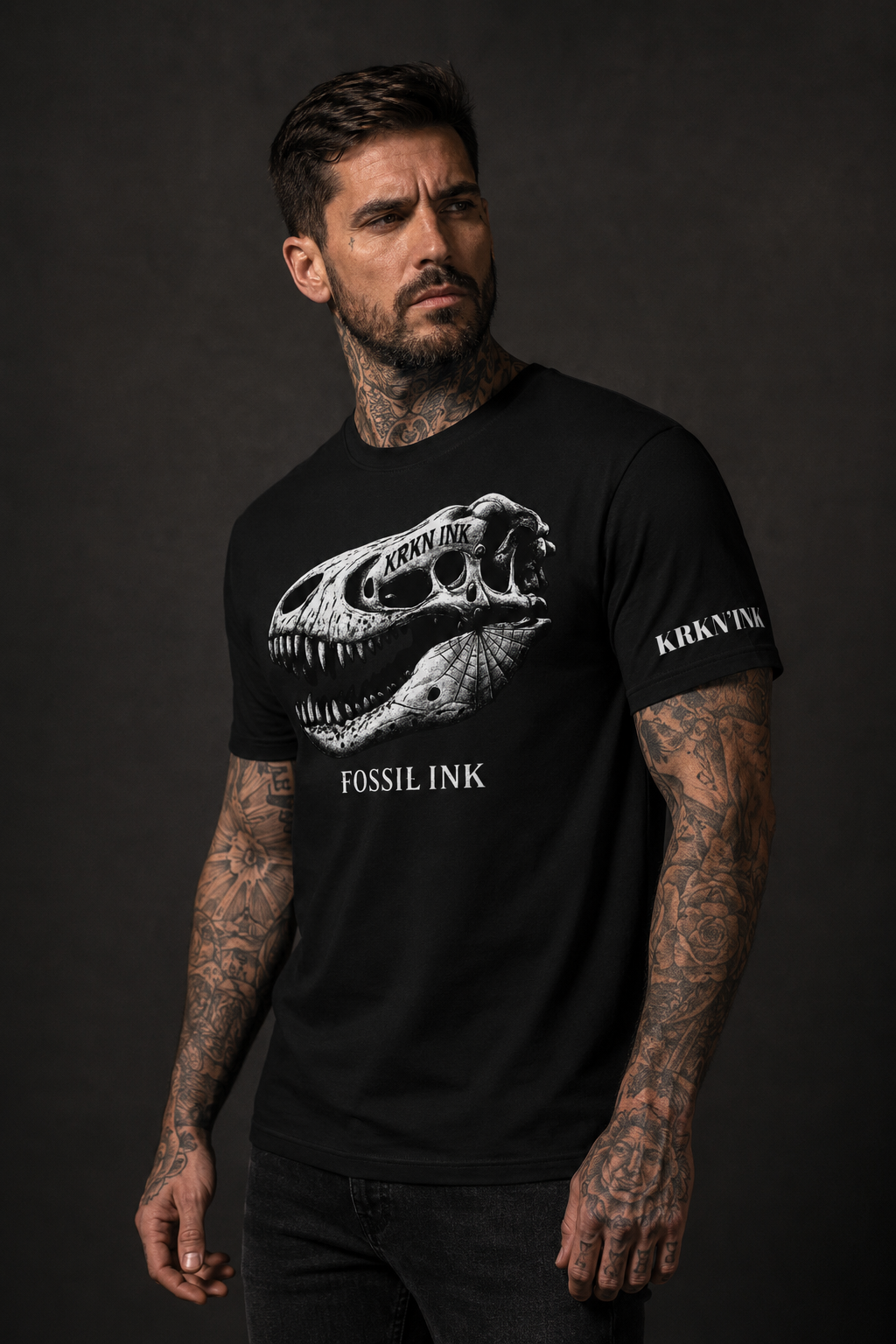 T-shirt KRKN’INK – Fossil Ink | Signature Skull Edition