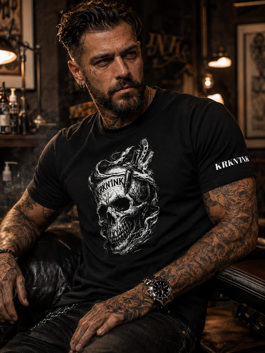 T-shirt KRKN’INK – Skull Machine | Signature Tattoo Collection