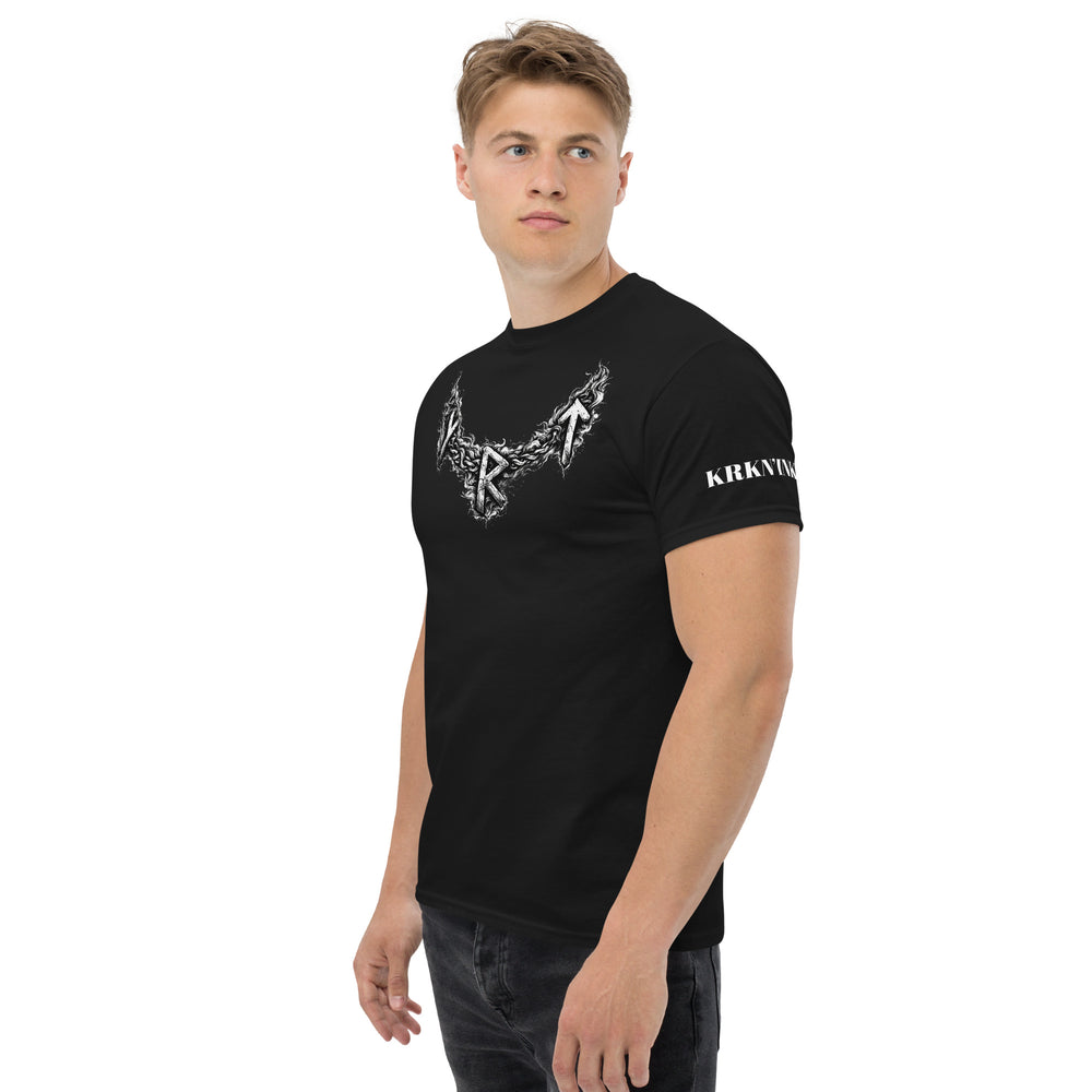 T-shirt KRKN’INK Vegvísir Rune Collar avec runes vikings et symbole nordique