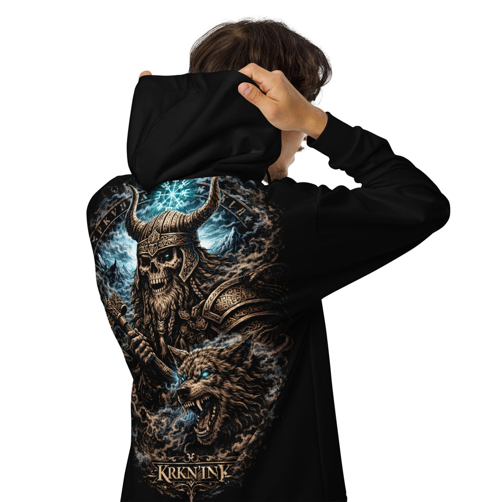 Sweat à capuche zippé KRKN’INK –  Viking Tattoo Premium