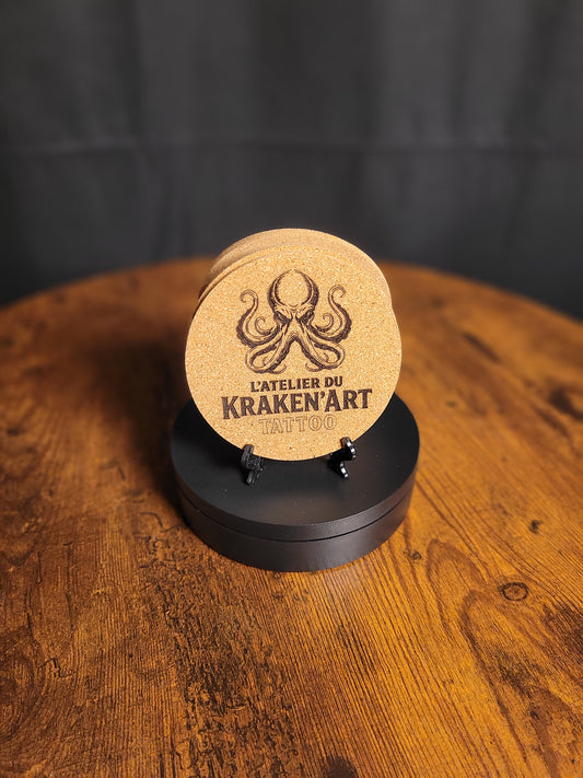 Dessous de verre gravés - Kraken'Art Tattoo