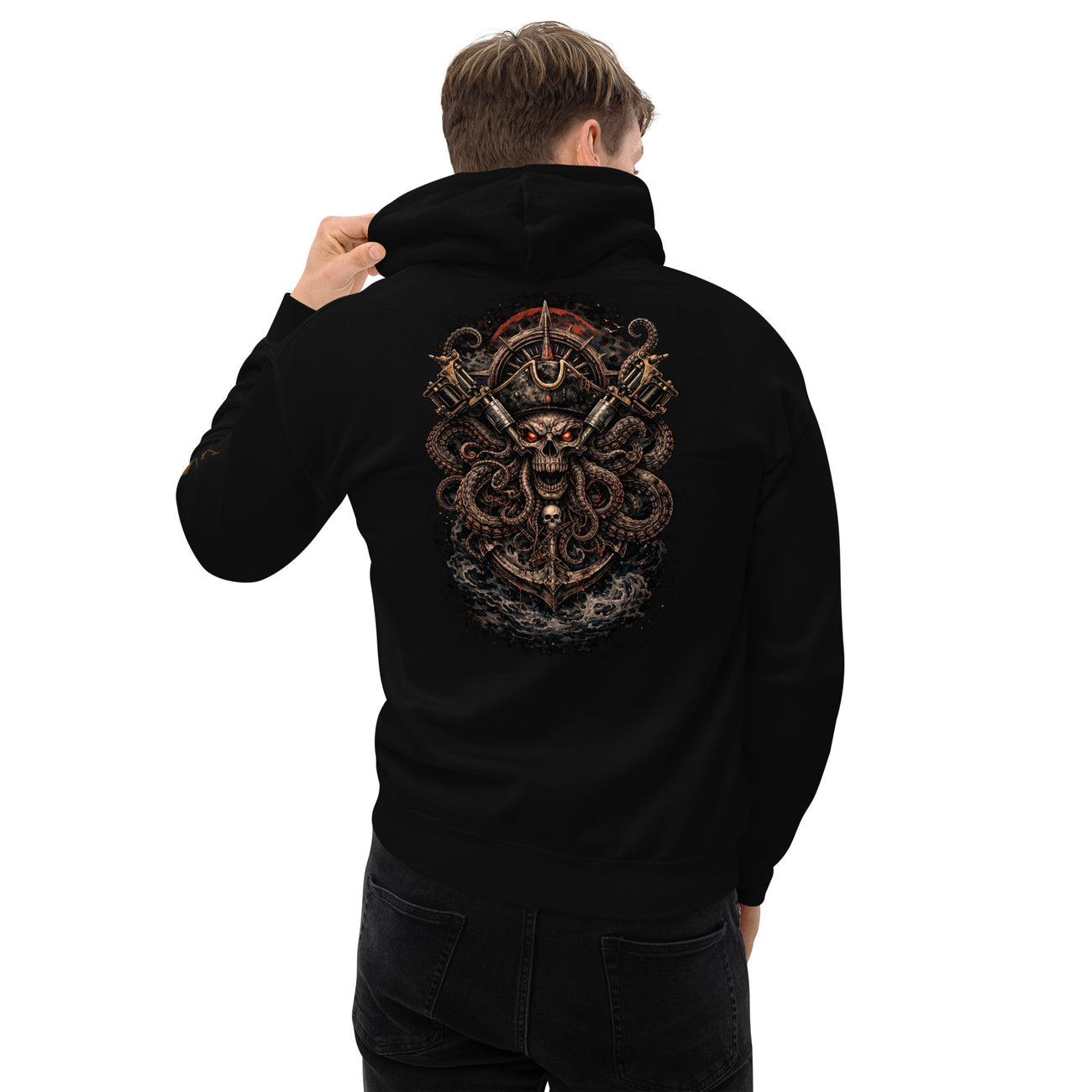 Sweat à capuche KRKN’INK – Pirate Tattoo Premium