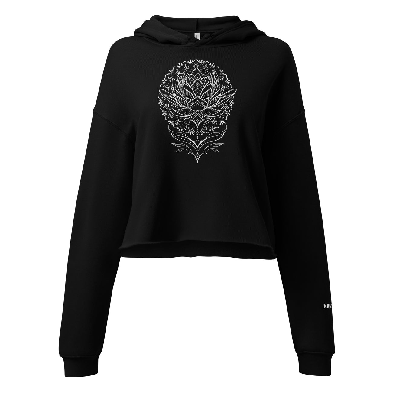 Sweat à Capuche Crop-Top - Femme KRKN’INK – Signature Mandala